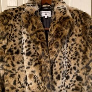 Uniqlo Leopard Print Faux Fur Coat